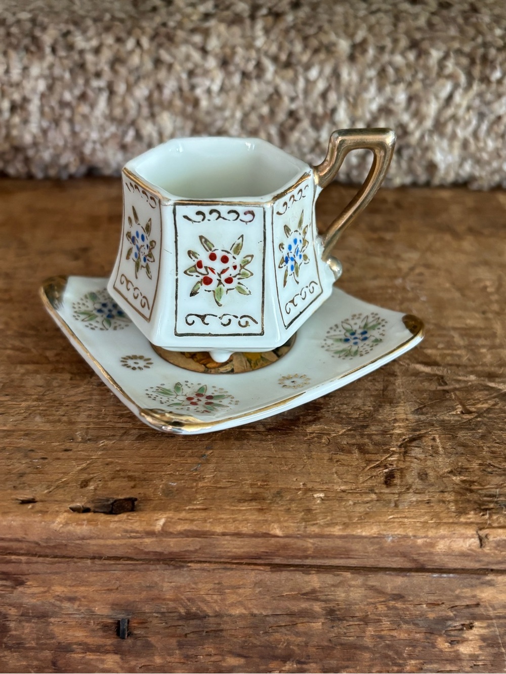 Vintage miniature teacup & saucer